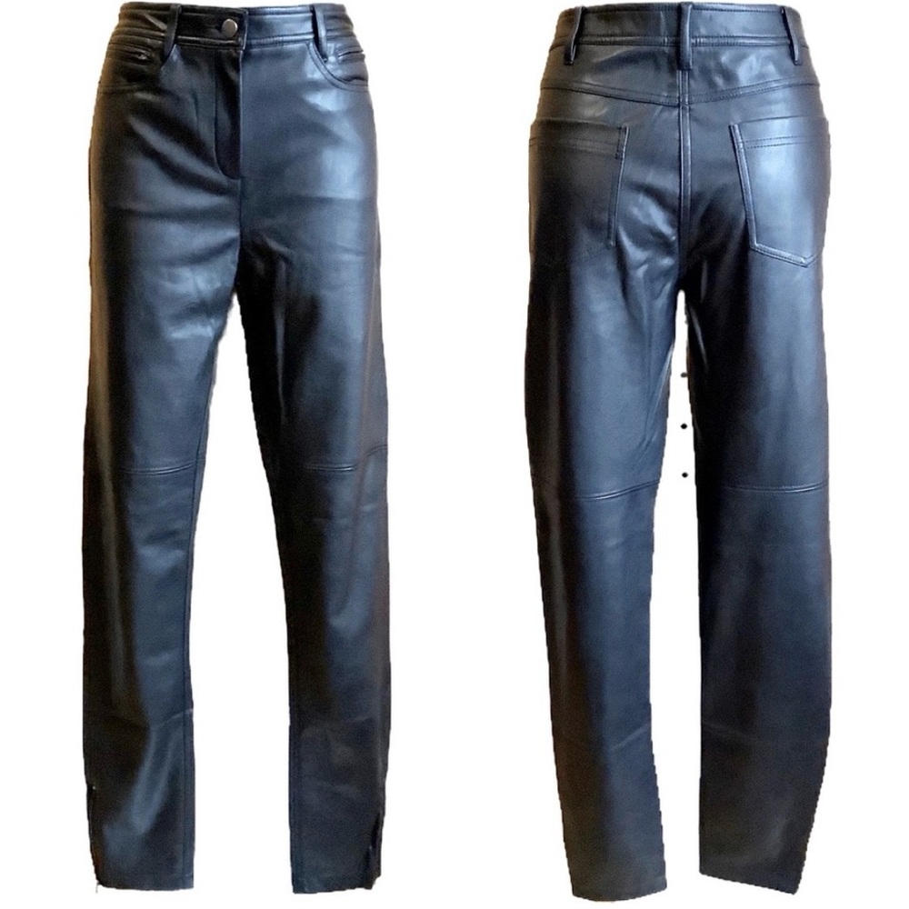 Long Tall Sally Black Faux Leather Pants NWT Size 10